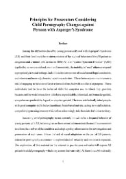 Principles for Prosecutors Considering Child Pornography Charges against Person with Asperger's Syndrome  - Publication (PDF) by Mark J. Mahoney