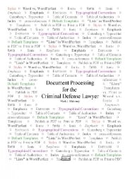 Document Processing for the Criminal Defense Lawyer - Publication (PDF) by Mark J. Mahoney